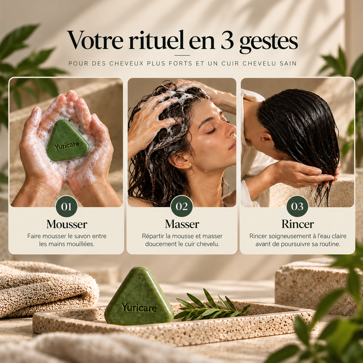 Savon Coréen Anti-Chute | 12 plantes Naturelles